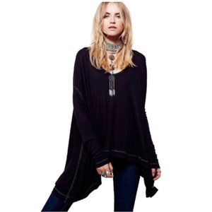 [SOLD] Free People Hannah Tee - Black - XS